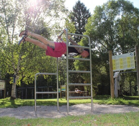 Outdoor exercise trail workout in Munich