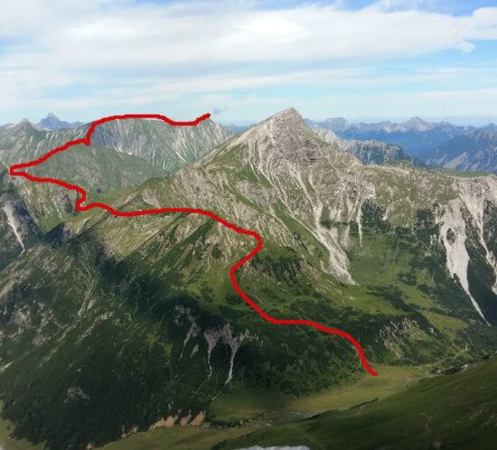 Anhalter Höhenweg - Unterwegs in den Lechtaler Alpen auf dem Anhalter Höhenweg – Tag 1