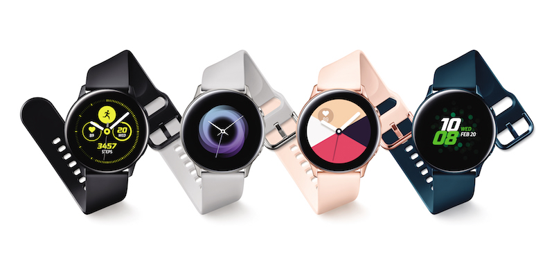 Galaxy_Watch_Active Smartwatches wie diese bekommen langsam kleinere Konkurrenz. Bildquelle: Samsung
