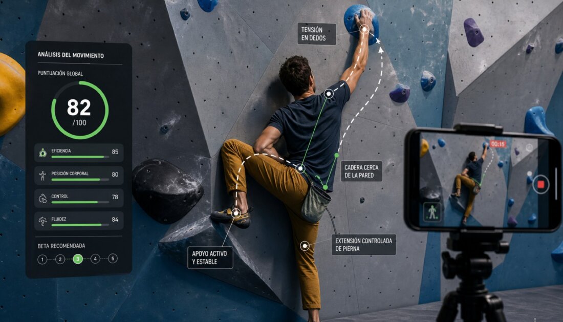 Climbing con entrenador de IA: capacidades de las apps de puntuación de movimientos en 2026