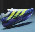 adidas Adizero Dropset Pro, Trainingsschuh in Blau und Gelb, Pressebild